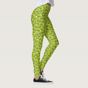 Grön Dill gravar novelty Leggings