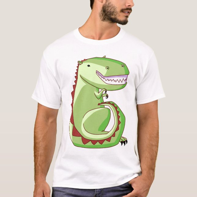 Grön Dino utslagsplats T-shirt (Framsida)