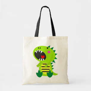 Grön Dinosaur RAWR Tygkasse