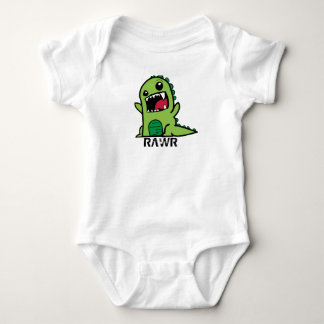 Grön Dinosaurbebisdräkt Tee Shirt