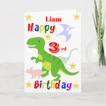 Grön dinosaurie 3-årsdag