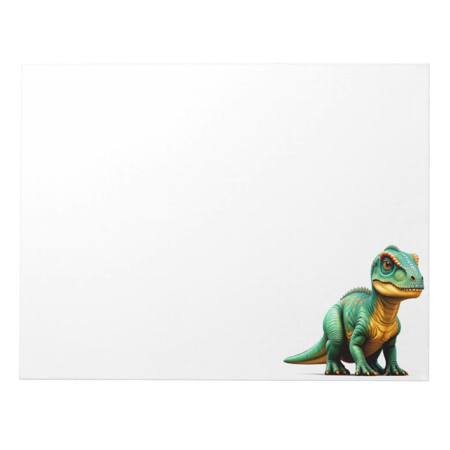 Grön dinosaurie anteckningsblock (Framsida)