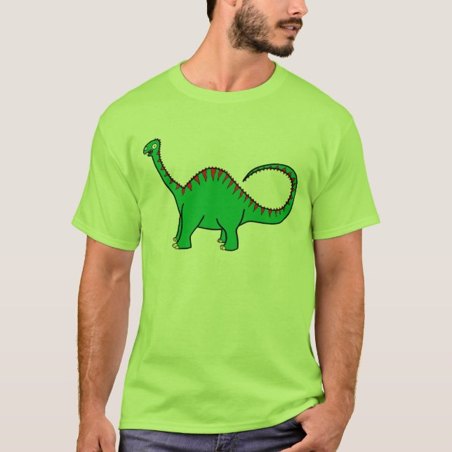 Grön Diplodocus T-shirt (Framsida)
