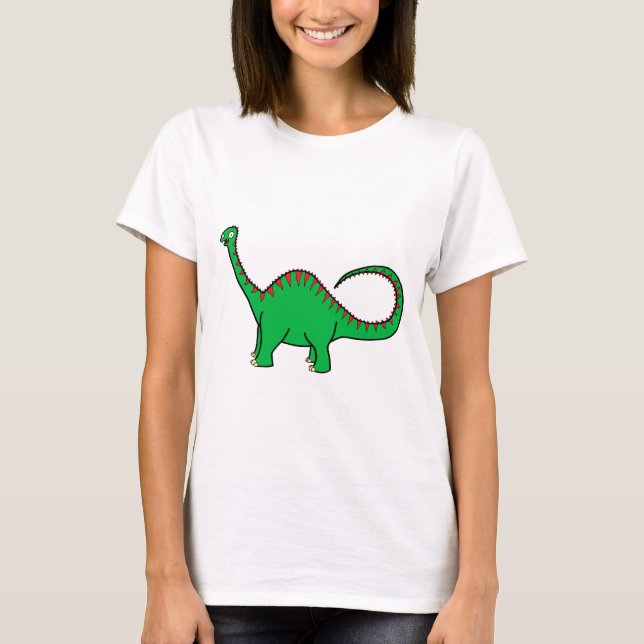 Grön Diplodocus Tee (Framsida)