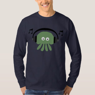 Grön DJ-manet & musik noteranpassade Tee