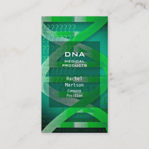 Grön DNA Medicinsk Vetenskap Modern Visitkort