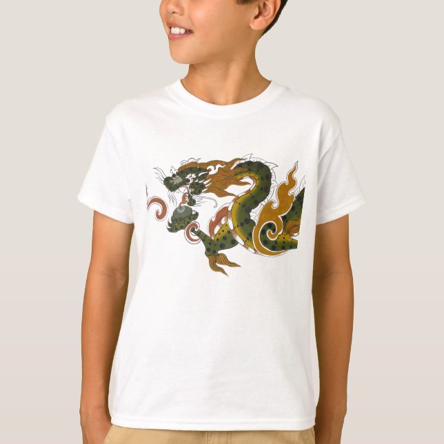 grön drake t shirt (Framsida)