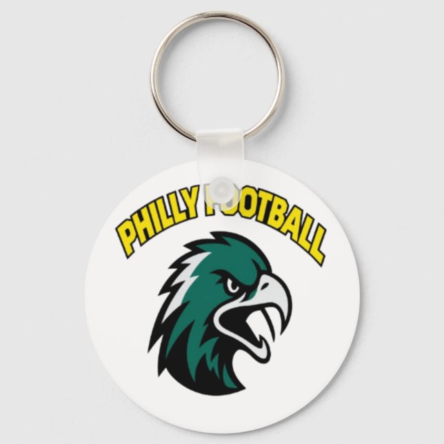 Grön Eagle Maskot Philly Fotboll Fan Kläder Nyckelring (Framsida)