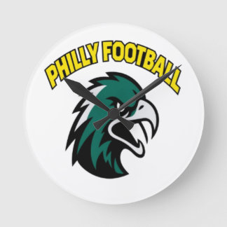 Grön Eagle Maskot Philly Fotboll Fan Kläder Rund Klocka