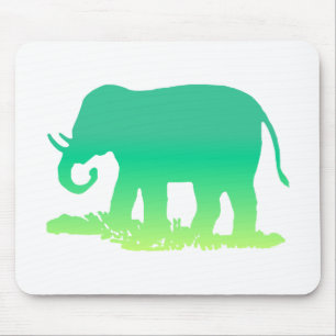 Grön Elefant Musmatta