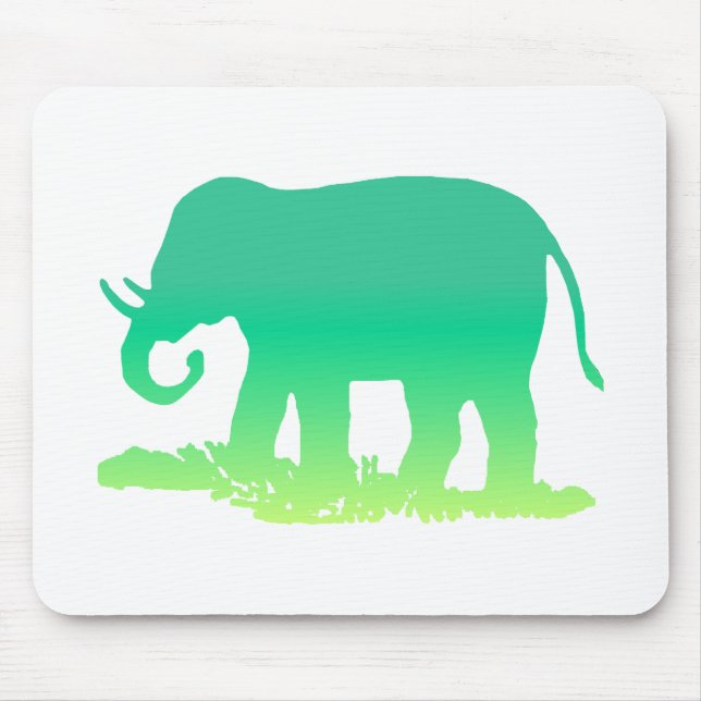 Grön Elefant Musmatta (Framsidan)