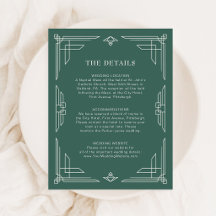 Grön Elegant Klassisk Högtidlig Bröllop | Detaljer