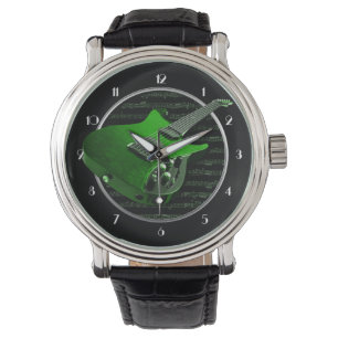 Grön Elgitarr Armbandsur