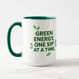 Grön energidryckes mugg baserad på växt