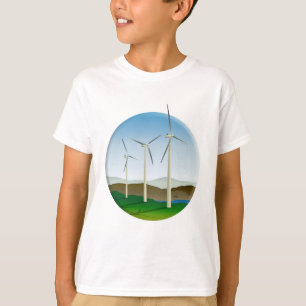 Grön energivindturbin t shirt