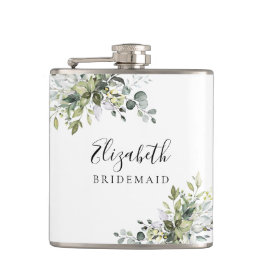 Grön Eukalyptus Blommig Bröllopsdusch Fickplunta