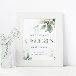 Grön Eukalyptus Hur Många Godisar Skylt