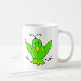 grön fågel, grön fågel kaffemugg