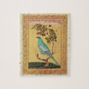Grön fågel, Mughal (gouachen på papper) Pussel