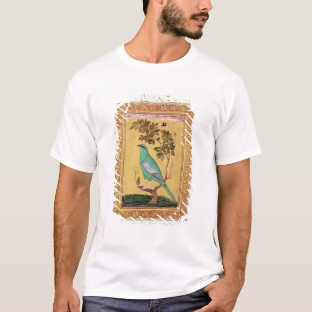 Grön fågel, Mughal (gouachen på papper) Tee Shirt (Framsida)