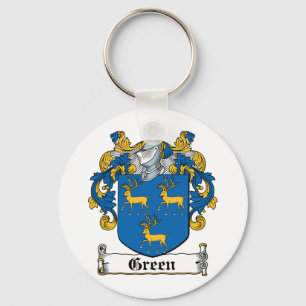 Grön familjvapensköld nyckelring