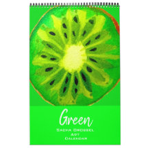 Grön färg akvarell konst kalender Sacha Grossel