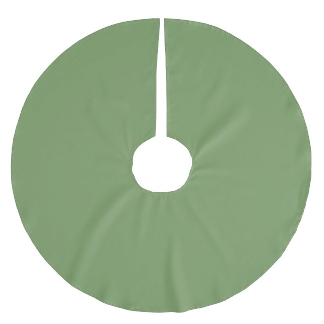 Grön färg julgransmatta borstad polyester (Framsidan)