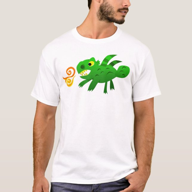 Grön fast drake (vuxen) t-shirt (Framsida)