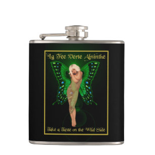 Grön felik Absinthe Fickplunta