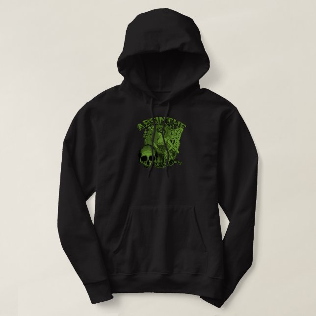 Grön felik dam för Absinthe Hoodie (Design framsida)