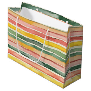 Grön Fersken Ros Röd Gul Randig Födelsedag