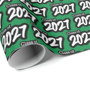Grön fet pensel Klass 2027 Presentpapper