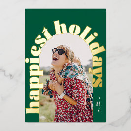 grön fet typografi platt foto lyckligaste guld