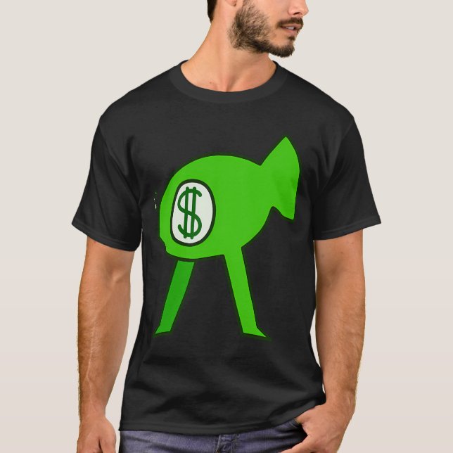 Grön fisk med ben t shirt (Framsida)