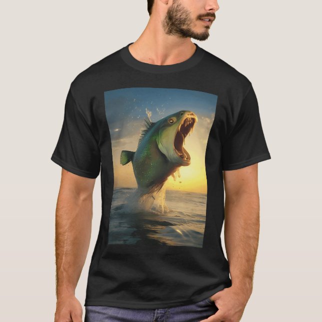 Grön fisk t shirt (Framsida)