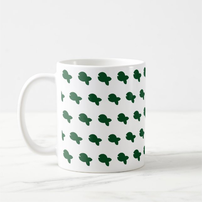 Grön Fiskig Fiskig Vit     Kaffemugg (Vänster)