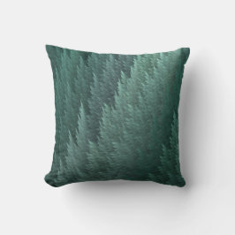 Grön fjädermönsterdesign kastkudde kudde