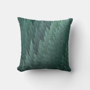 Grön fjädermönsterdesign kastkudde kudde