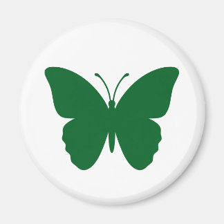 Grön fjäril cirkelform magnet