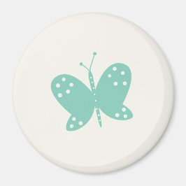 Grön Fjäril Magnet