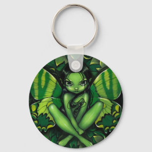 "Grön fjärilsfantasi" Keychain Nyckelring