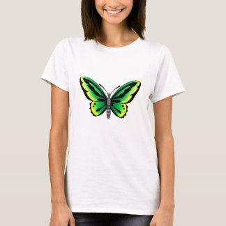 grön fjärilstatueringdesign tee shirt