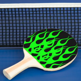 Grön Flamma Grafik Pingisracket