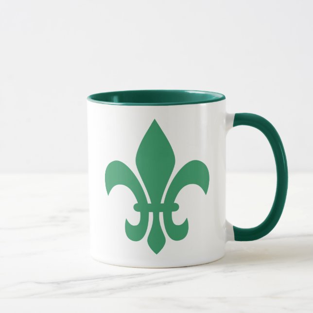 Grön Fleur de Lis Mugg (Höger)