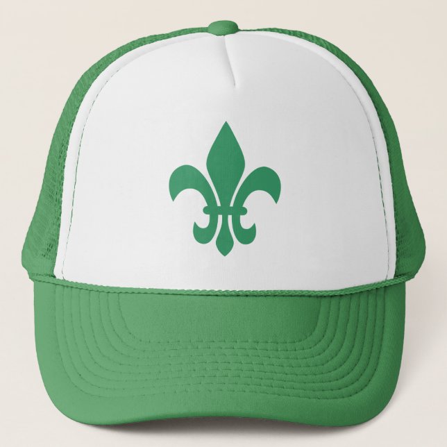 Grön Fleur de Lis Truckerkeps (Framsida)