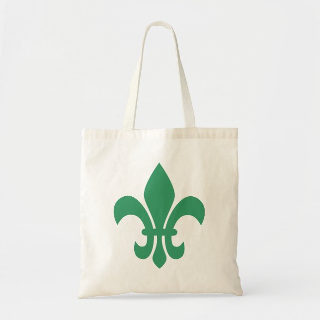 Grön Fleur de Lis Tygkasse (Framsidan)