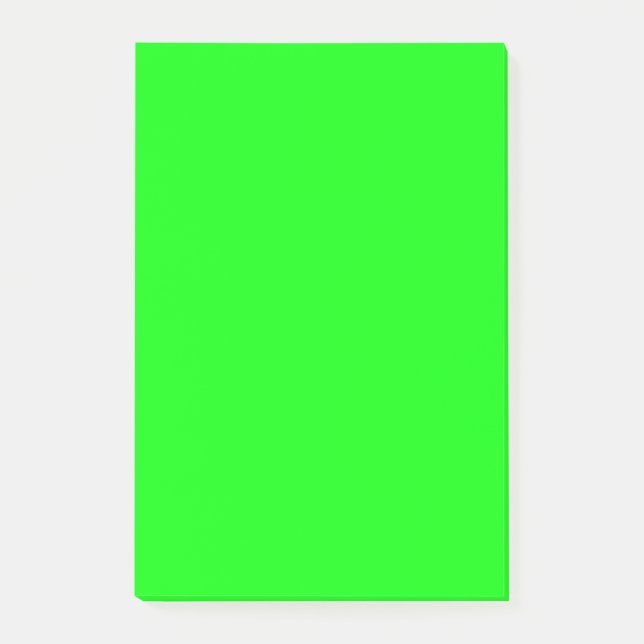 Grön Fluo neonfärg skräddarsy denna! Post-it Block (Framsida)