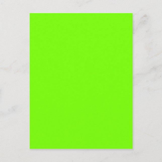grön fluorescerande vykort (Framsida)