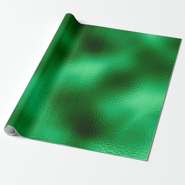 Grön folie presentpapper (Utrullad)