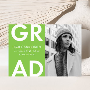 Grön foto Studenten i fetstil, grad Lime Meddelande